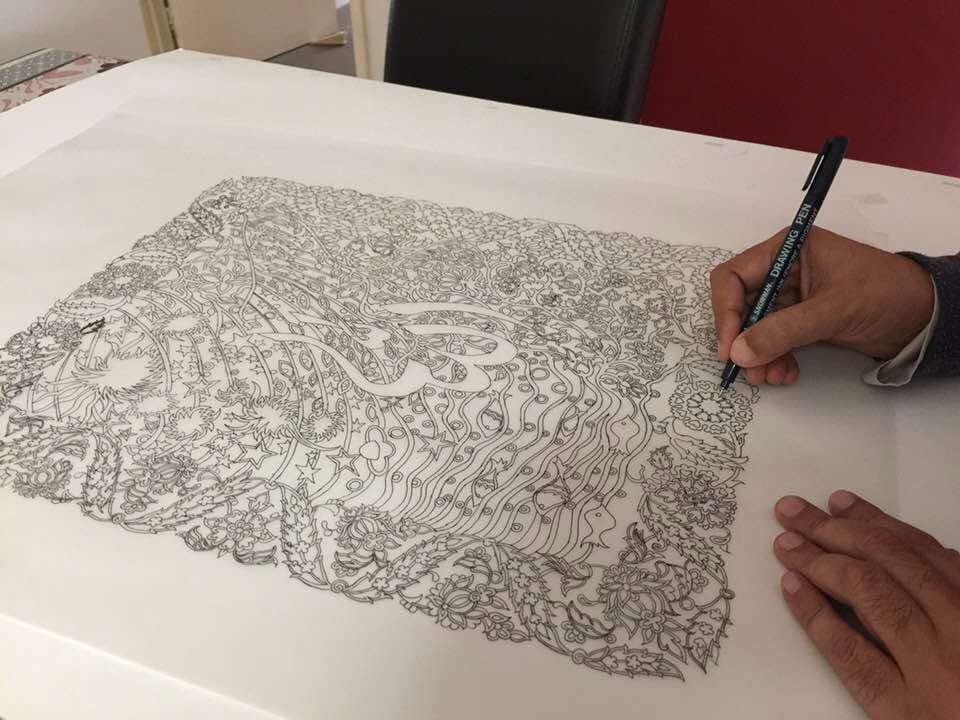 Allah — Handcrafted Paper cutting artwork, 2021, Al-Asmāʾ al-Ḥusnā collection, Islamic paper-cutting artwork by Tusif Ahmad, view 3