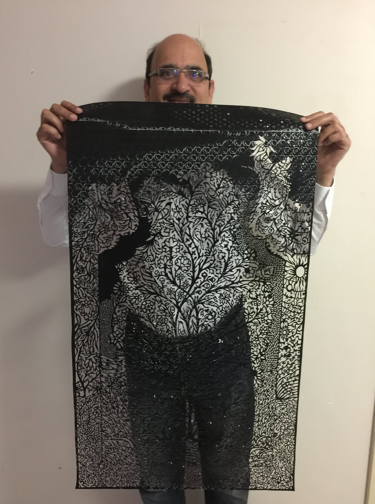 Tree of Life — Handcrafted Paper cutting artwork, 2022, Non Calligraphy Artworks collection, Islamic paper-cutting artwork by Tusif Ahmad, view 2